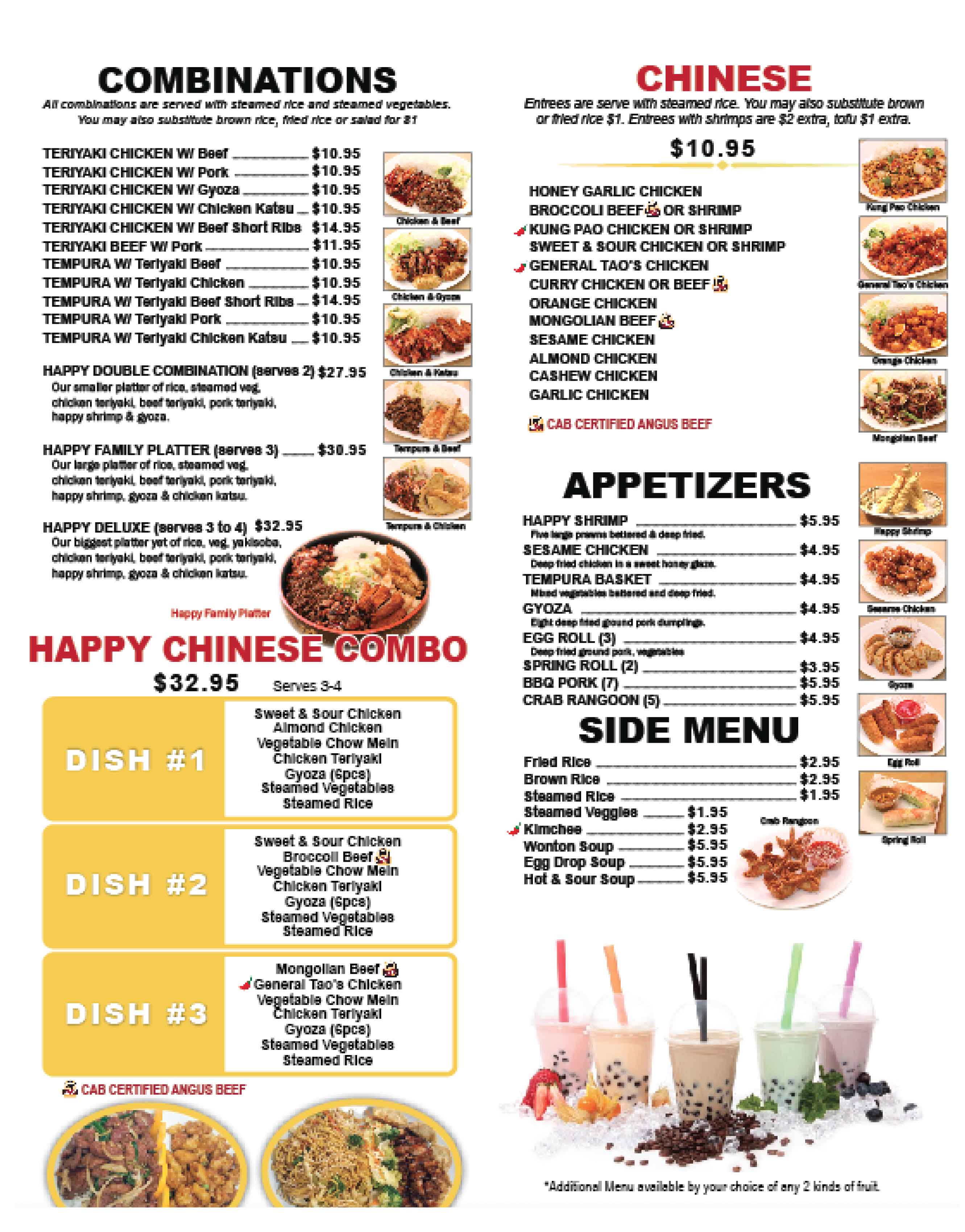 parkland Menu